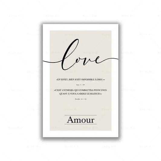 Affiche murale "Amour"
