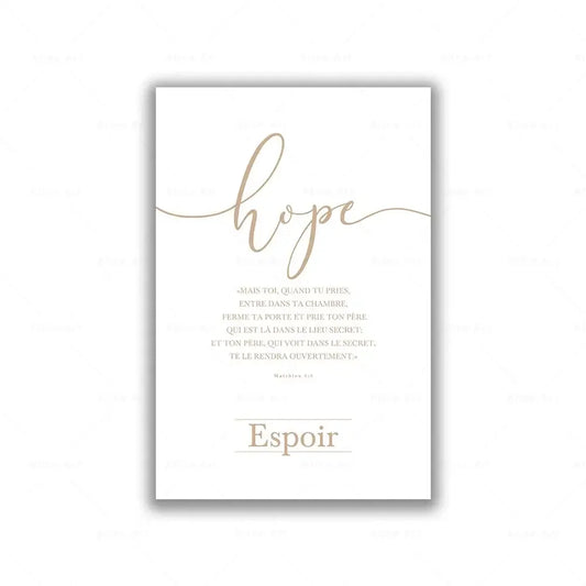 Affiche murale "Espoir"