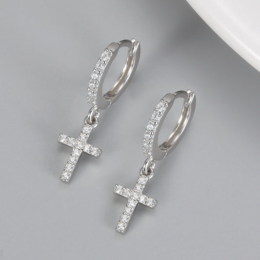 Boucle d'oreilles Croix Chrétienne